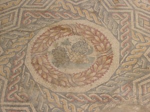 Römisches Mosaik aus der kaiserzeitlichen Villa bei Piazza Armerina auf Sizilien