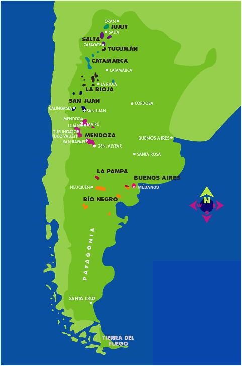 Weinregionen Argentiniens (Quelle: Wikimedia Commons)