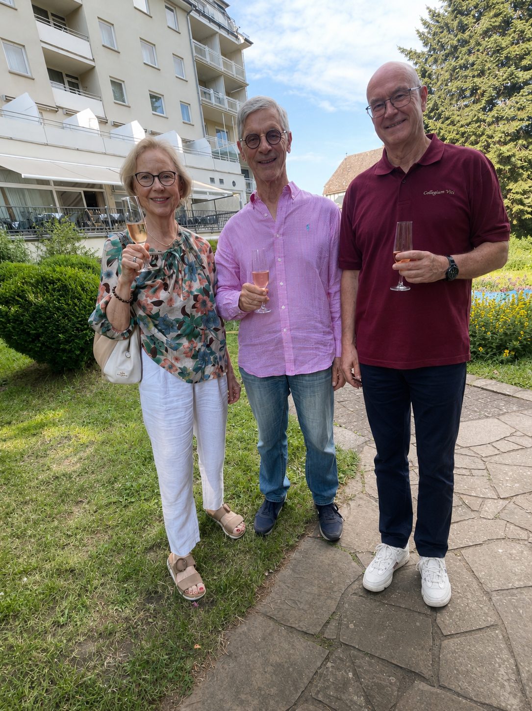 Collegium Vini Sommerfest - Inge Roesler-Schubäus, Klaus Schubäus, Klaus Rössler Foto: Collegium Vini